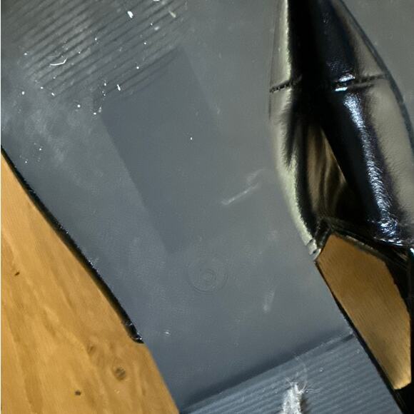 ASOS Ballet Flats Buckle Pointed Toe Legion Size US7 Black Patent - Picture 7 of 7